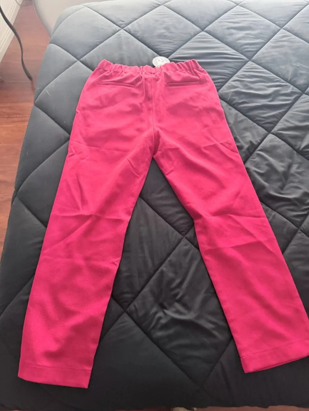 Jolie & Joy Strapless Corset Vest & Wide Leg Pants Suit Set Red - M